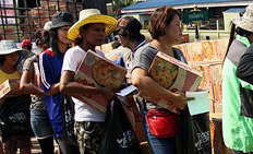 태국 수재민 긴급구호 현장