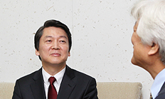 안철수 후보, 교회협 김영주 총무 예방