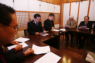 NCCK, 세월호 침몰 관련 교단장 긴급회의 현장