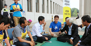 NCCK, 세월호 특별법 입법 청원 단식농성장 방문