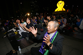 목회자 304인 세월호 특별법 제정 촉구 철야기도회 현장