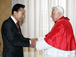 이명박 대통령 교황 베네딕토 16세 예방