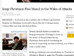 이라크 폭격피해 기독교인들 외로운 ‘피난길’