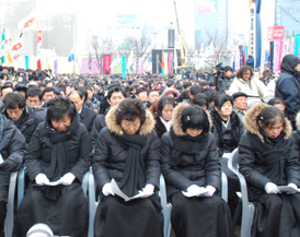 용산참사 철거민 희생자들 영결식